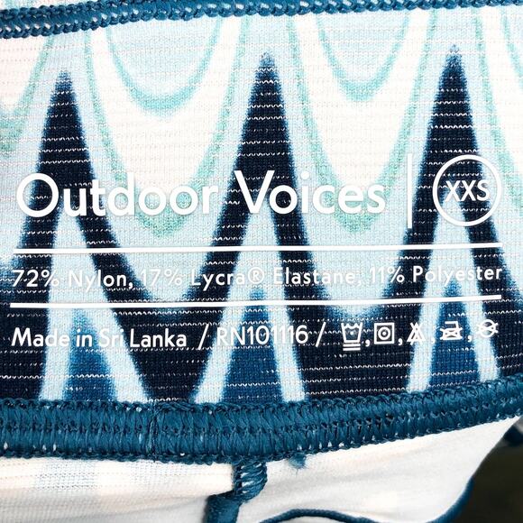 OUTDOOR VOICES Womens 5" Thrive Bike Shorts XXS Blue Polar Helios TechSweat NWT - Picture 7 of 8